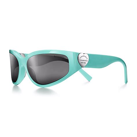 Return to Tiffany™ Sunglasses in Tiffany Blue® Acetate and Grey .